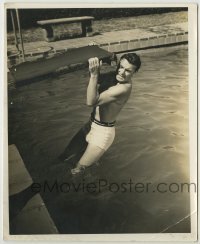 1s357 GEORGE BRENT 8.25x10 still '37 enjoying a dip in his swimming pool by Scotty Welbourne!