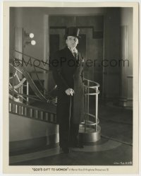 1s372 GOD'S GIFT TO WOMEN 8x10.25 still '31 full-length dapper Frank Fay with top hat & cane!