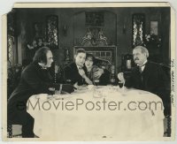 1s434 HIS MARRIAGE WOW 8.25x10 still '25 Harry Langdon & Natalie Kingston at table w/ creepy guy!