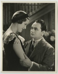 1s585 MAN WITH TWO FACES 8x10.25 still '34 great c/u of Edward G Robinson & pretty Mary Astor!