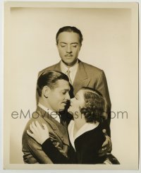1s586 MANHATTAN MELODRAMA 8x10.25 still '34 jealous William Powell over Clark Gable & Myrna Loy!