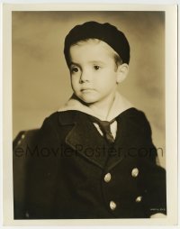 1s794 SCOTTY BECKETT 8x10.25 still '30s cute portrait in Navy peacoat jacket & wearing beret!