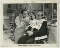 1s826 SMART MONEY 8x10 still '31 Greek barber Edward G. Robinson offers hair tonic to balding man!