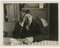 1s844 STAIRS OF SAND 8x10 key book still '29 close up of Wallace Beery looking worried, lost film!