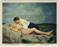 1s044 TIME MACHINE color 8x10 still #11 '60 romantic c/u of Yvette Mimieux & Rod Taylor on rocks!