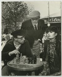 1s961 WHAT'S NEW PUSSYCAT 8x10 still '65 Peter O'Toole, Woody Allen & Paula Prentiss playing chess!
