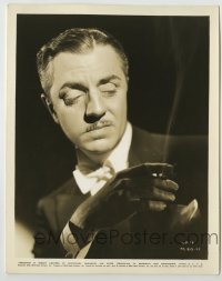 1s969 WILLIAM POWELL 8x10.25 still '35 wonderful moody smoking portrait from Star of Midnight!