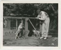 1s981 WOMEN ARE TROUBLE candid 8.25x10 still '36 Stu Erwin with his dogs by Clarence Sinclair Bull!