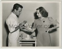 1s990 YOUNG DR. KILDARE 8x10.25 still '38 Lew Ayres performs first aid on Lynne Carver's burn!