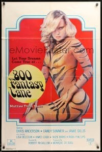 1t012 800 FANTASY LANE 1sh '79 Jamie Gillis, image of sexy woman in feline body paint!