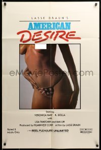 1t039 AMERICAN DESIRE 25x38 1sh '81 Veronica Hart, R Bolla, sexy topless image!