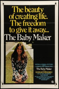 1t063 BABY MAKER int'l 1sh '70 directed by James Bridges, surrogate mom Barbara Hershey!