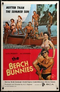1t079 BEACH BUNNIES 23x35 1sh '75 Wendy Cavanough, Brenda Fogerty, comedy written by Ed Wood!