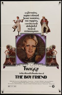 1t134 BOY FRIEND 1sh '71 sexy Twiggy in Ken Russell's delightful musical extravaganza!