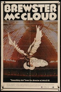 1t140 BREWSTER McCLOUD style B 1sh '71 Robert Altman, Bud Cort w/wings in the Astrodome!