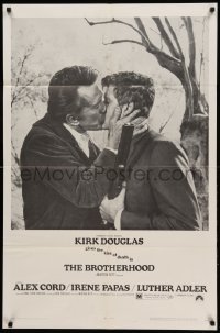 1t142 BROTHERHOOD 1sh '68 Kirk Douglas gives the kiss of death to Alex Cord!