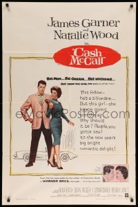 1t163 CASH MCCALL 1sh '60 zillionaire James Garner, Natalie Wood, big bright romantic delight!