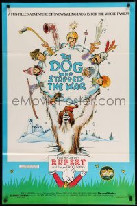 1t236 DOG WHO STOPPED THE WAR/RUPERT & THE FROG SONG 1sh '85 kid's double bill, Mary Ellen art!