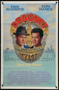 1t243 DRAGNET int'l 1sh '87 Dan Aykroyd as detective Joe Friday with Tom Hanks, art by McGinty!