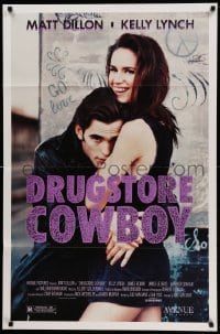 1t246 DRUGSTORE COWBOY 1sh '89 Matt Dillon & sexy Kelly Lynch, directed by Gus Van Sant!