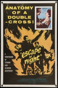 1t271 ESCAPE BY NIGHT 1sh '64 searing suspense, anatomy of a double-cross!
