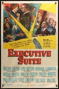 1t275 EXECUTIVE SUITE 1sh '54 William Holden, Barbara Stanwyck, Fredric March, June Allyson!