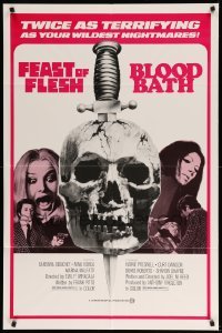 1t286 FEAST OF FLESH/BLOOD BATH 1sh '70s twice as terrifying double-bill!