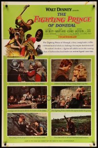 1t295 FIGHTING PRINCE OF DONEGAL style B 1sh '66 Disney, a reckless young rebel rocks an empire!