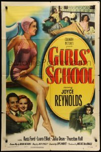 1t333 GIRLS' SCHOOL 1sh '50 Joyce Reynolds, full-length image of sexy swimmer!