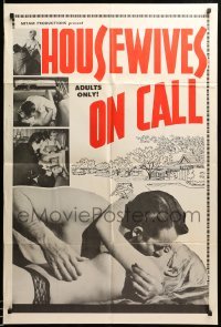 1t416 HOUSEWIVES ON CALL 1sh '67 images of suburban sex & violence!
