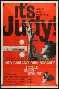 1t423 I COULD GO ON SINGING 1sh '63 artwork of Judy Garland performing with Dirk Bogarde!