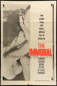 1t427 IMMORAL 1sh '65 Swedish sex, a daringly sensuous motion picture of sexual frankness!