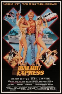1t507 MALIBU EXPRESS 1sh '85 directed by Andy Sidaris, Salk art of sexy bikini clad girls!