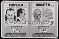 1t546 MONSTER SQUAD advance 1sh '87 wacky mugshot images of Dracula & the Mummy!