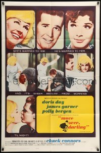 1t554 MOVE OVER, DARLING 1sh '64 many images of James Garner & pretty Doris Day!