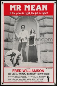 1t555 MR MEAN 1sh '77 Fred Williamson blaxploitation, if the price is right the job is right!