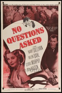 1t590 NO QUESTIONS ASKED 1sh '51 treacherous Arlene Dahl is a double-crossing doll, Barry Sullivan