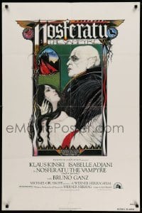 1t592 NOSFERATU THE VAMPYRE 1sh '79 Werner Herzog, Palladini art of vampire Klaus Kinski!