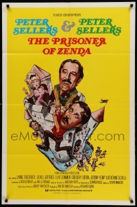 1t645 PRISONER OF ZENDA int'l 1sh '79 Elke Sommer & wacky art of Peter Sellers in 3 roles!