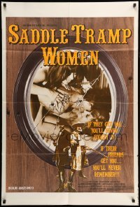 1t696 SADDLE TRAMP WOMEN 1sh '72 if these sexy cowgirls get you, you'll never forget it!
