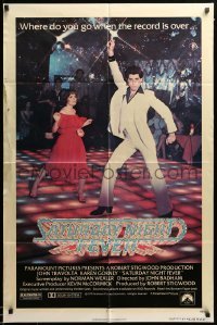1t700 SATURDAY NIGHT FEVER 1sh '77 best image of disco John Travolta & Karen Lynn Gorney!