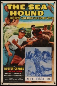 1t710 SEA HOUND chapter 10 1sh R55 Buster Crabbe as Captain Silver, On the Treasure Trail!