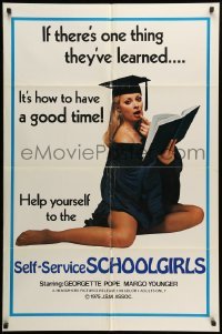1t717 SELF-SERVICE SCHOOLGIRLS 1sh '75 if they learned one it's how to have a good time!