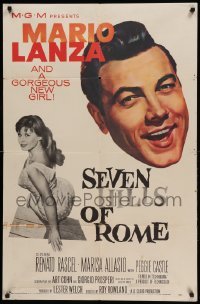 1t720 SEVEN HILLS OF ROME 1sh '58 Arrivederci Roma, Mario Lanza, gorgeous Marisa Allasio!