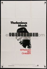 1t857 THELONIOUS MONK: STRAIGHT, NO CHASER 1sh '89 Clint Eastwood produced jazz bio!