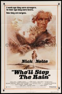 1t966 WHO'LL STOP THE RAIN 1sh '78 artwork of Nick Nolte & Tuesday Weld by Tom Jung!
