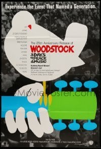 1t980 WOODSTOCK 1sh R94 classic rock & roll concert, great Arnold Skolnick artwork!