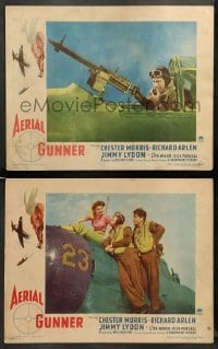 1w812 AERIAL GUNNER 2 LCs '43 WWII aviation images of Chester Morris and Richard Arlen, Lita Ward!