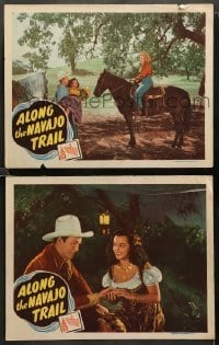 1w816 ALONG THE NAVAJO TRAIL 2 LCs '45 Roy Rogers with pretty Dale Evans & Estelita Rodriguez!