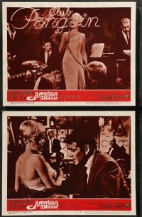 1w817 AMERICAN DREAM 2 LCs '66 from Mailer novel, sexy Janet Leigh singing on stage & w/Whitman!